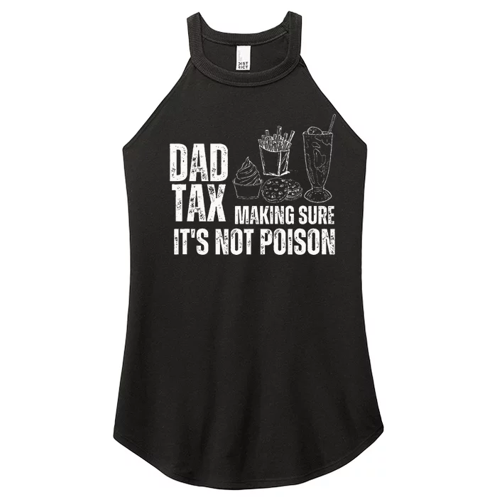 Dad Tax Making Sure Its Not Po.Ison Funny Joke Father’S Day Women’s Perfect Tri Rocker Tank