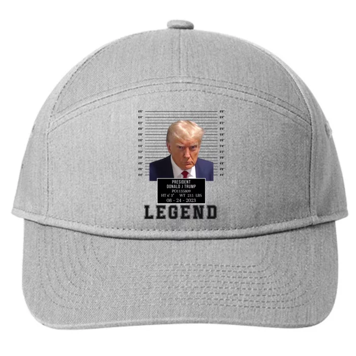 Donald Trump Mug Shot Donald Trump Legend Free Donald Trump Mugshot 2024 7-Panel Snapback Hat