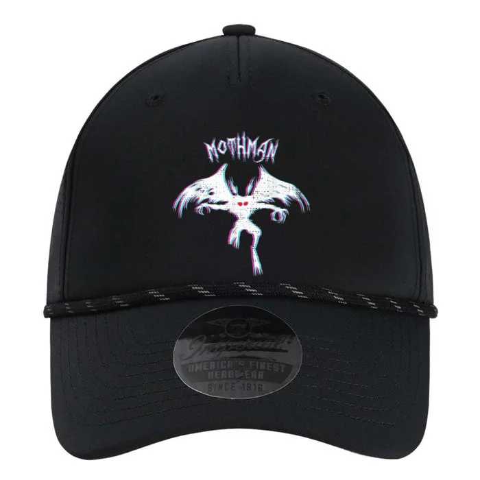 Distressed Trippy Mothman Funny Cute Cryptid Creature Performance The Dyno Cap