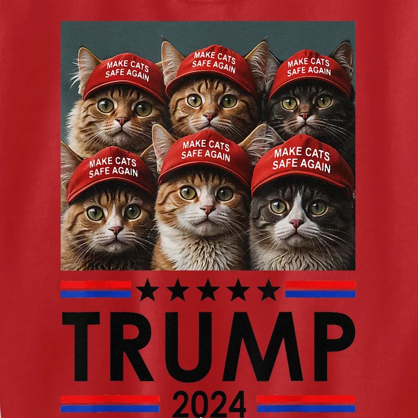 Donald Trump Make Cats Safe Again 2024 Debate Funny Kids Sweatshirt