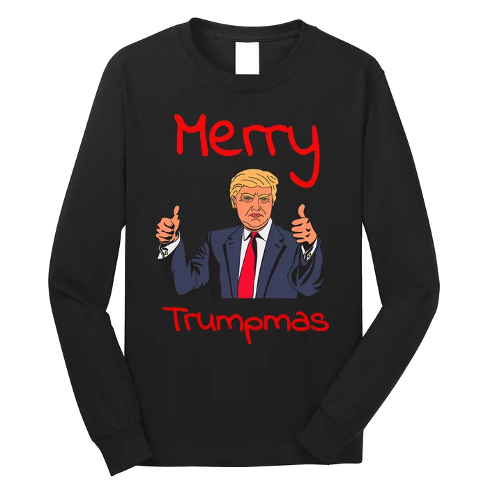 Donald Trump Merry Trumpmas Ugly Christmas Sweater Long Sleeve Shirt