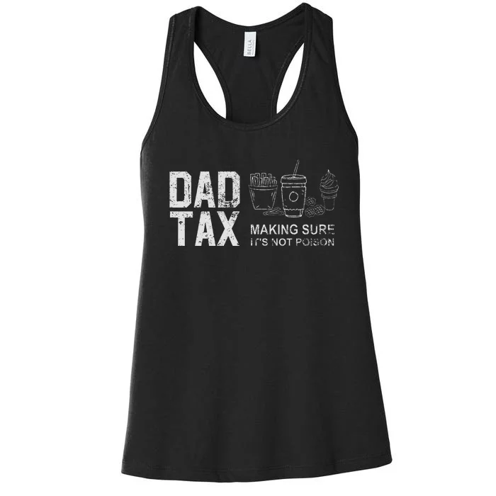 Dad Tax Making Sure Its Not P.O.I.S.O.N Women's Racerback Tank