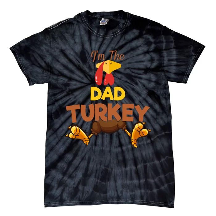 Dad Turkey Matching Family Group Thanksgiving Gifts Tie-Dye T-Shirt