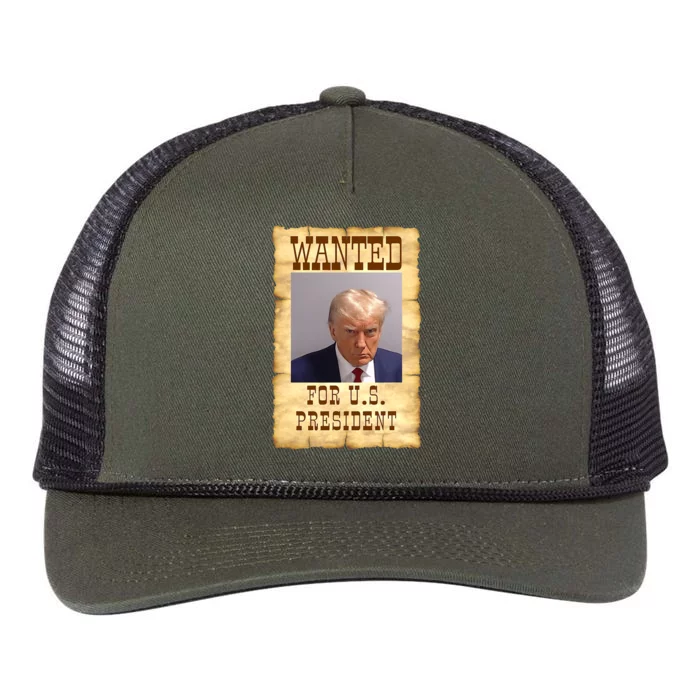 Donald Trump Mug Shot Wanted For US President Retro Rope Trucker Hat Cap