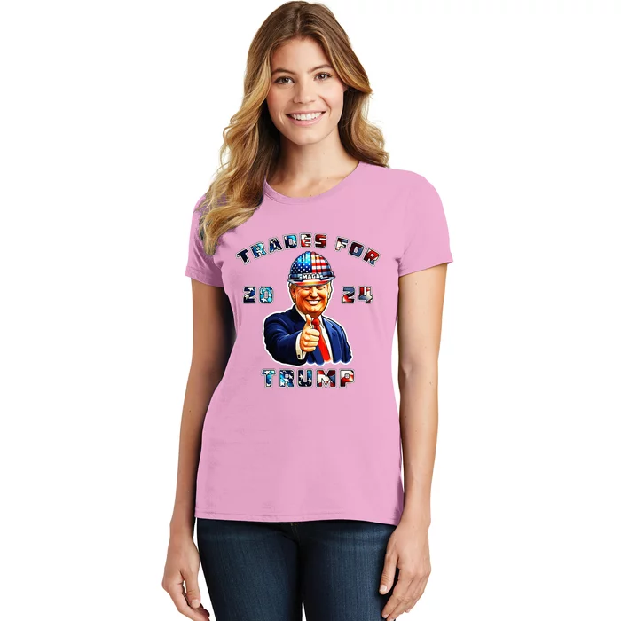 Donald Trump Maga IM Voting Trades For Trump 2024 Women's T-Shirt