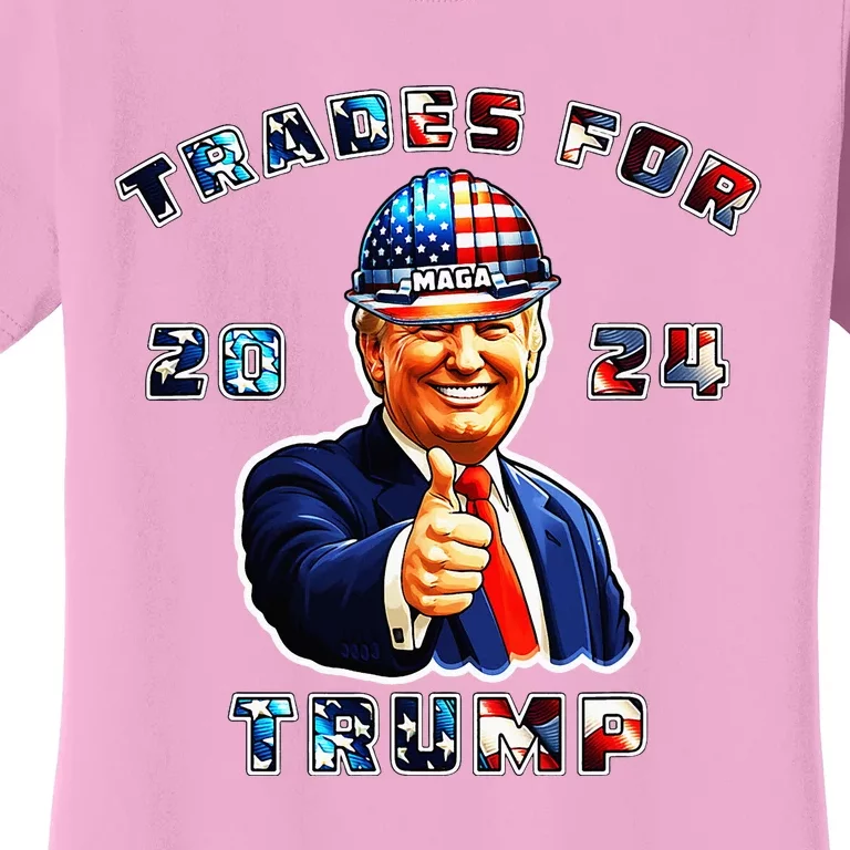 Donald Trump Maga IM Voting Trades For Trump 2024 Women's T-Shirt