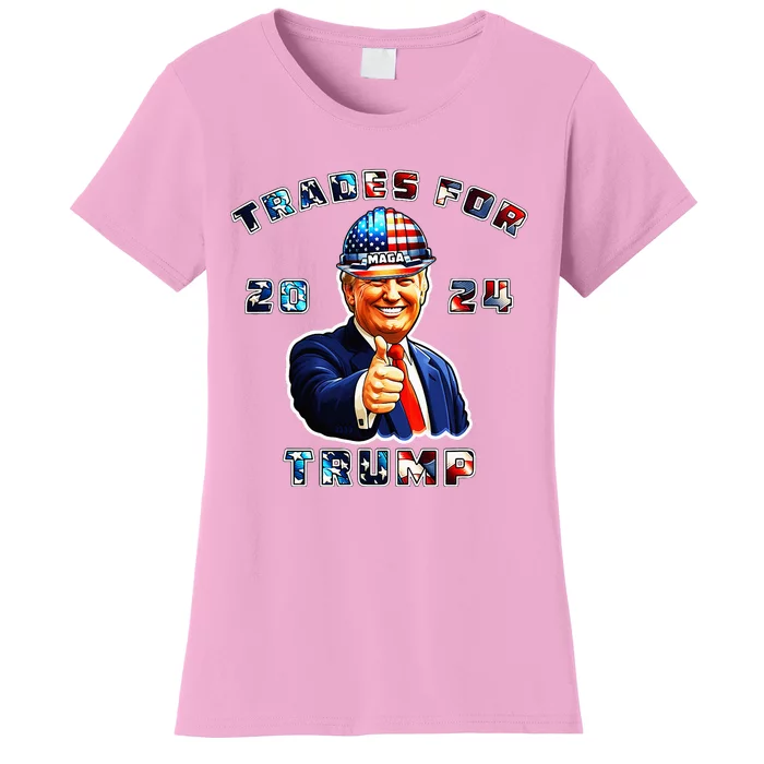 Donald Trump Maga IM Voting Trades For Trump 2024 Women's T-Shirt