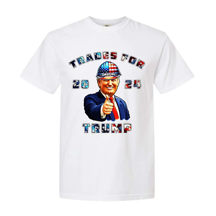 Donald Trump Maga IM Voting Trades For Trump 2024 Garment-Dyed Heavyweight T-Shirt