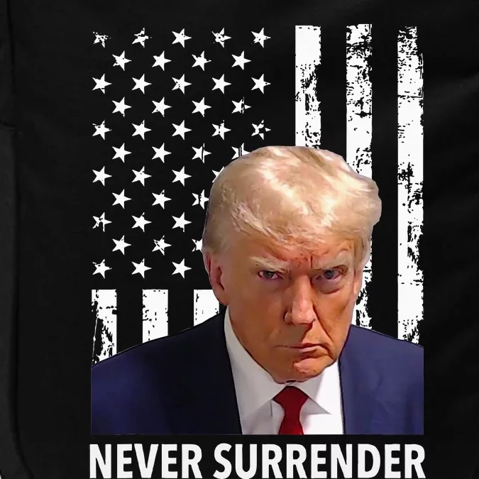 Donald Trump Mug Shot Never Surrender American Flag Trump Impact Tech Backpack