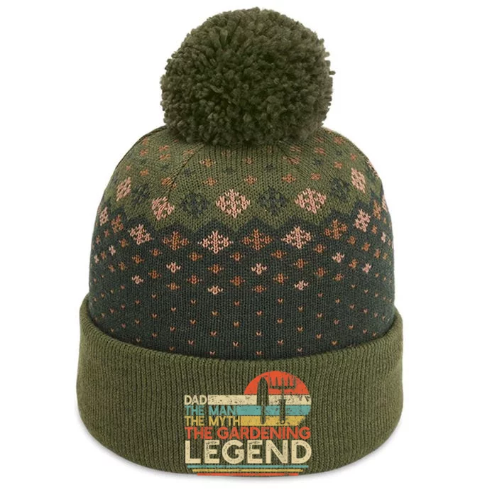 Dad The Man The Myth The Gardening Legend Funny Gift The Baniff Cuffed Pom Beanie