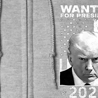 Donald Trump Mug Shot Wanted For U.S. President 2024 Full Zip Hoodie