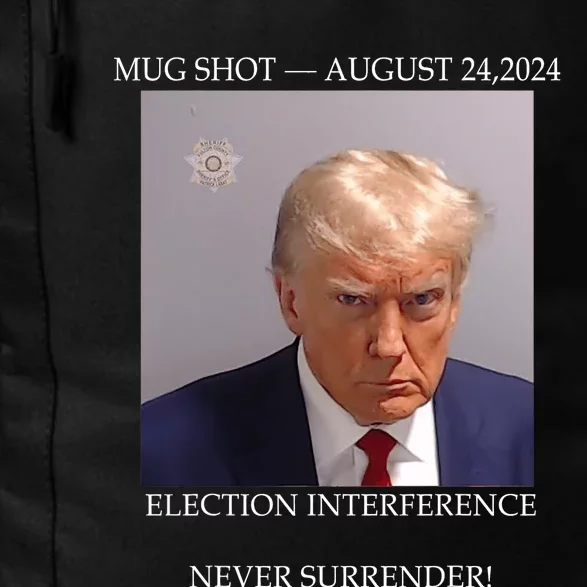 Donald Trump Mug Shot August 24 2024 Election Interference Daily Commute Backpack