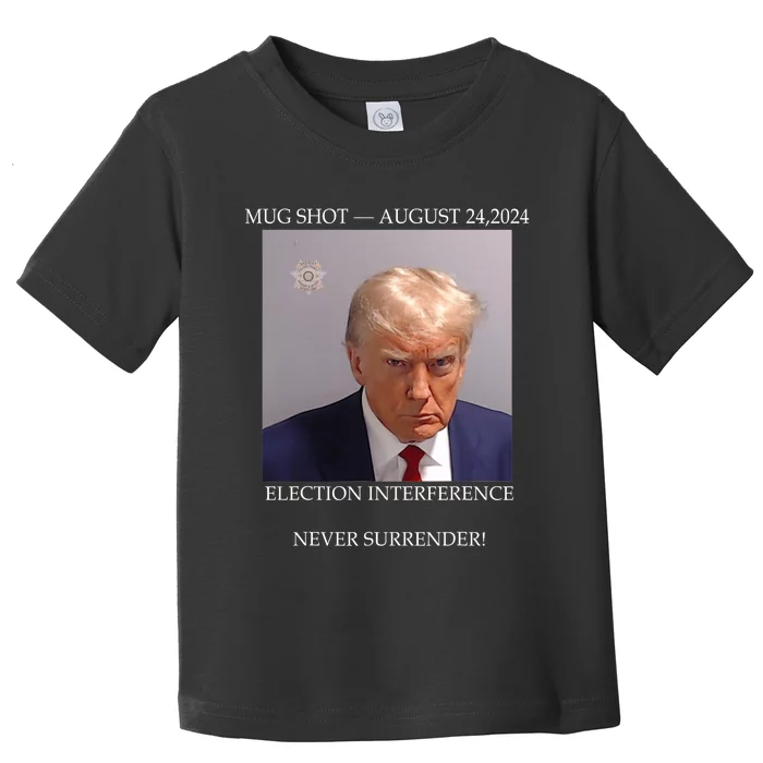 Donald Trump Mug Shot August 24 2024 Election Interference Toddler T-Shirt