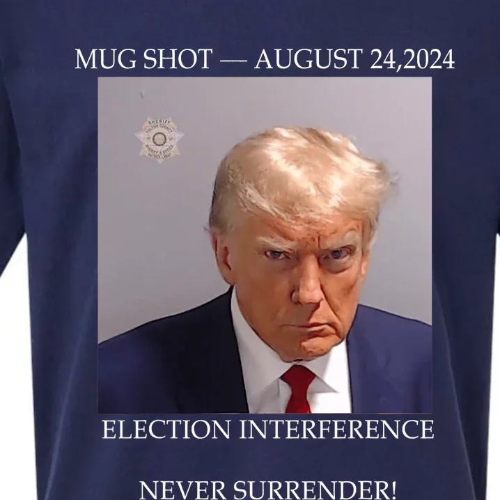 Donald Trump Mug Shot August 24 2024 Election Interference Sueded Cloud Jersey T-Shirt