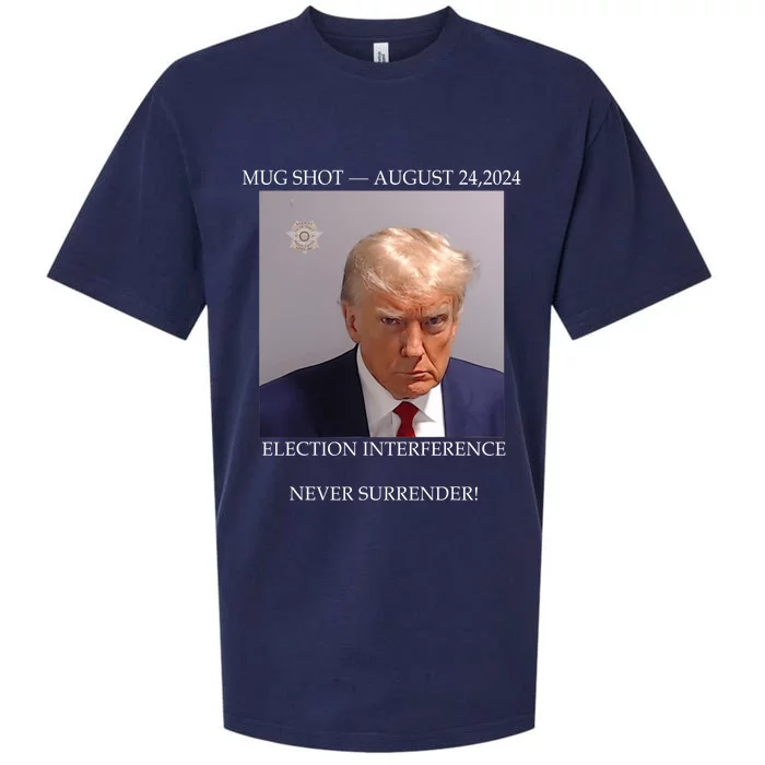 Donald Trump Mug Shot August 24 2024 Election Interference Sueded Cloud Jersey T-Shirt