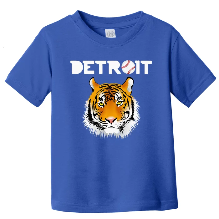 Distressed Tiger Mascot Cool Detroit Tiger Design Toddler T-Shirt