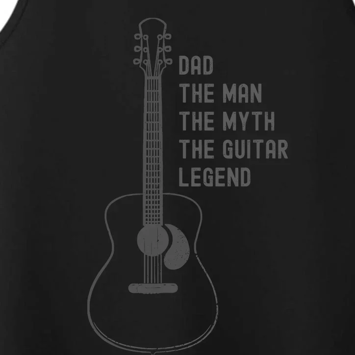 Dad The Man The Myth The Guitar Legend Guitar Dad Performance Tank