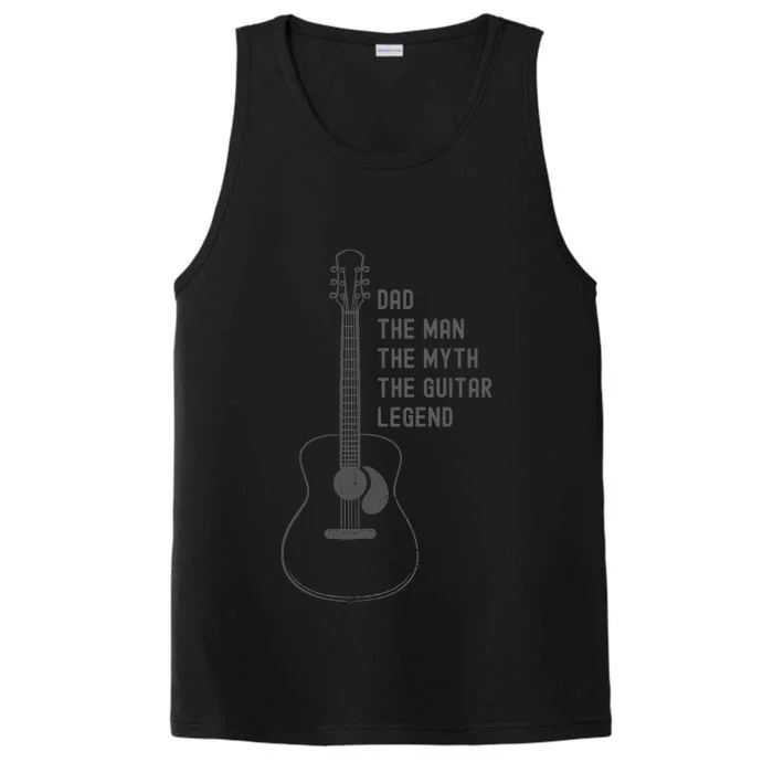 Dad The Man The Myth The Guitar Legend Guitar Dad Performance Tank