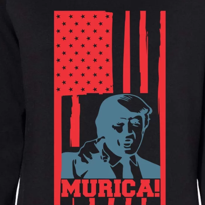 Donald Trump Merica Gift Womens California Wash Sweatshirt