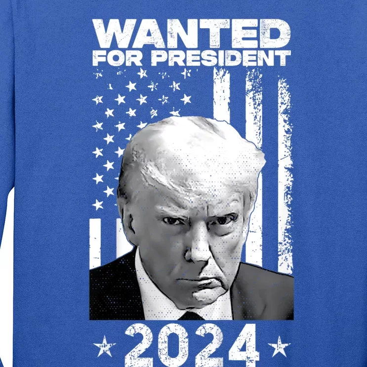 Donald Trump Mug Shot Wanted For U.S. President 2024 Long Sleeve Shirt