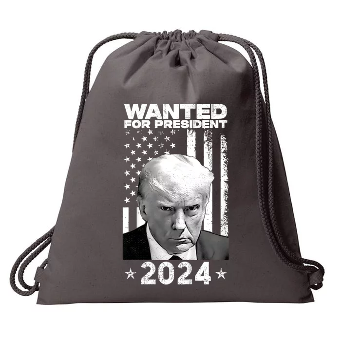 Donald Trump Mug Shot Wanted For U.S. President 2024 Drawstring Bag