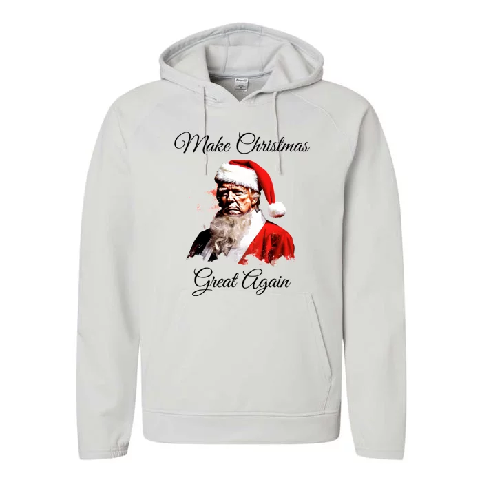 Donald Trump Make Christmas Great Again Christmas | Festive Holiday Performance Fleece Hoodie