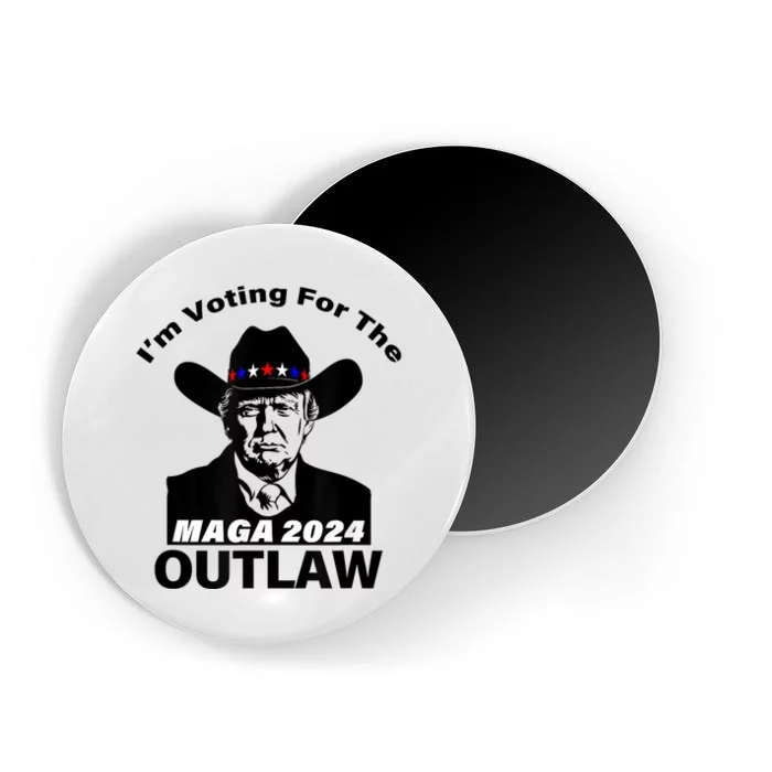 Donald Trump Maga IM Voting For The Outlaw 2024 President Magnet