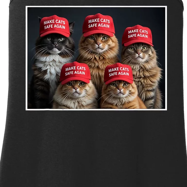 Donald Trump Make Cats Safe Again Red Hat 2024 Debate Funny Ladies Essential Tank