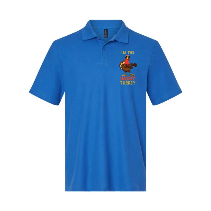 Daddy Turkey Matching Family Group Thanksgiving Gifts Softstyle Adult Sport Polo