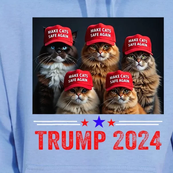 Donald Trump Make Cats Safe Again Trump 2024 Unisex Surf Hoodie