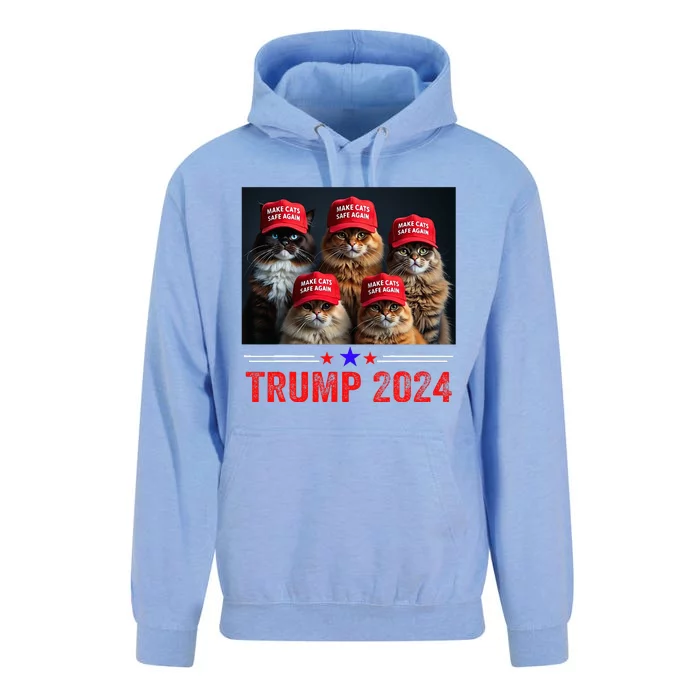 Donald Trump Make Cats Safe Again Trump 2024 Unisex Surf Hoodie