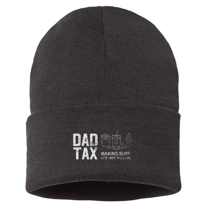 Dad Tax Making Sure Its Not P.O.I.S.O.N Fathers Day Sustainable Knit Beanie