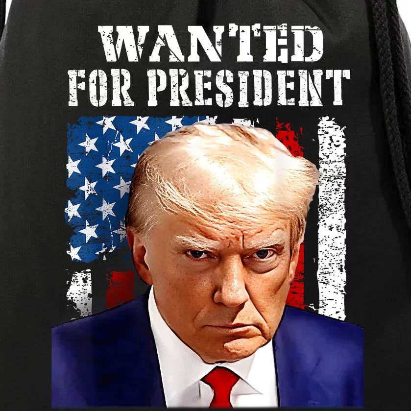 Donald Trump Mug Shot Wanted For U.S. President 2024 Drawstring Bag