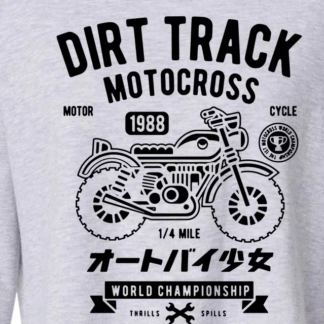 Dirt Track Motocross Classic Cropped Pullover Crew