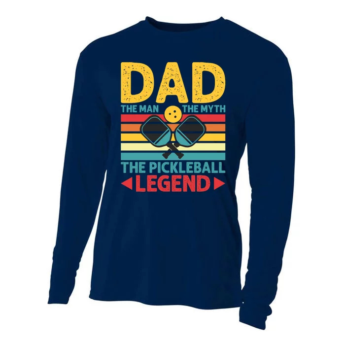 Dad The Man The Myth The Pickleball Legend Cooling Performance Long Sleeve Crew