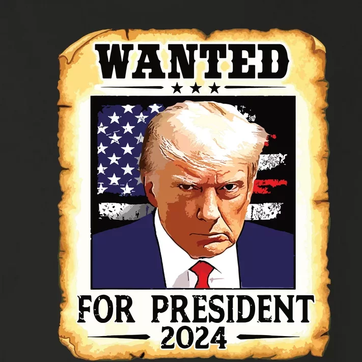 Donald Trump Mug Shot Wanted For Us President 2024 Toddler Long Sleeve Shirt