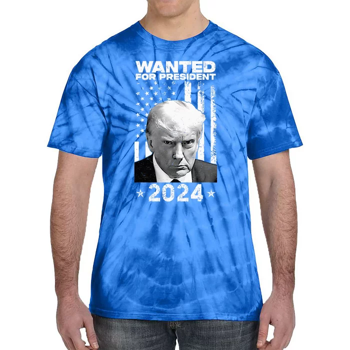 Donald Trump Mug Shot Wanted For U.S. President 2024 Tie-Dye T-Shirt