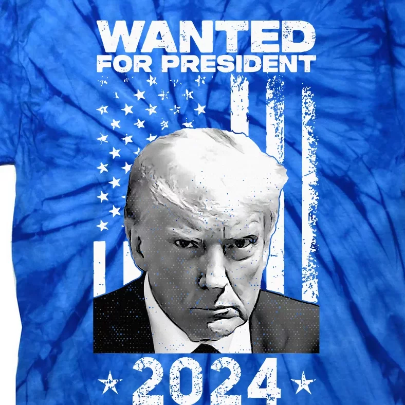 Donald Trump Mug Shot Wanted For U.S. President 2024 Tie-Dye T-Shirt