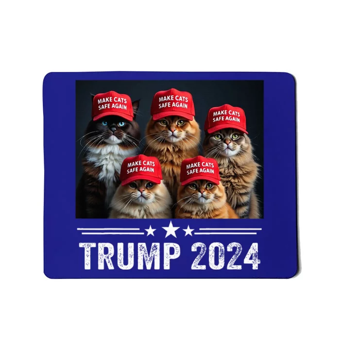 Donald Trump Make Cats Safe Again Red Hat 2024 Mousepad