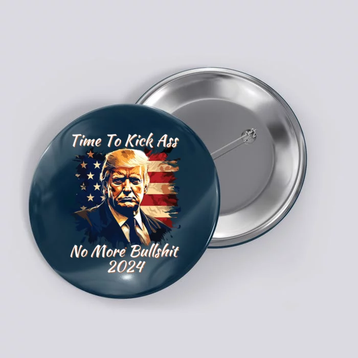 Donald Trump My President 2024 America Mug Shot Flag Funny Button