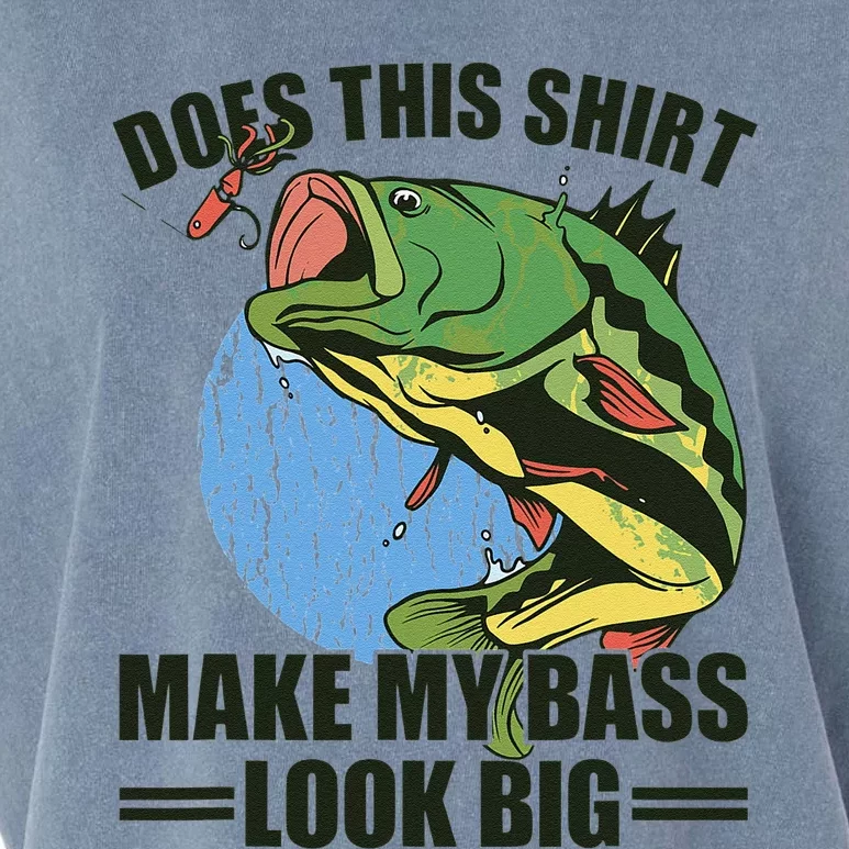 Does This Make My Bass Look Big Funny Fishing Garment-Dyed Women's Muscle Tee