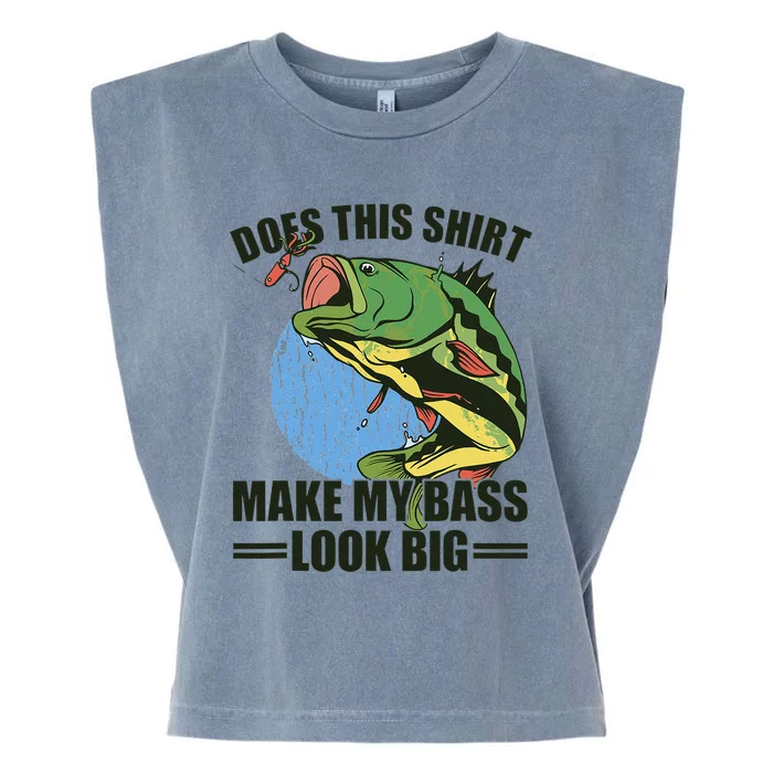 Does This Make My Bass Look Big Funny Fishing Garment-Dyed Women's Muscle Tee