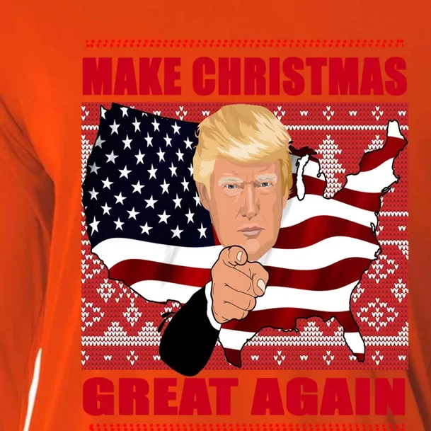 Donald Trump Make Christmas Great Again Cute Gift Cooling Performance Long Sleeve Crew