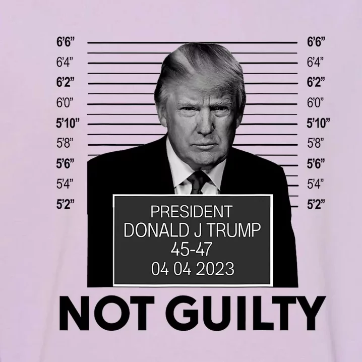 Donald Trump Mugshot Not Guilty Trump Supporter Garment-Dyed Sweatshirt