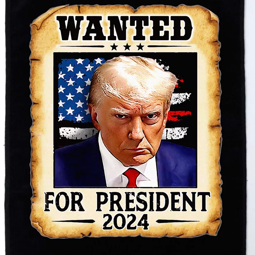 Donald Trump Mug Shot Wanted For U.S. President 2024 Platinum Collection Golf Towel