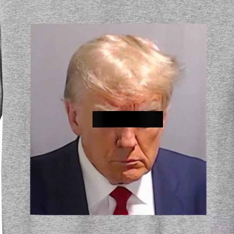 DONALD TRUMP MUG SHOT Funny Look Him Up Anti Trump Tall Sweatshirt