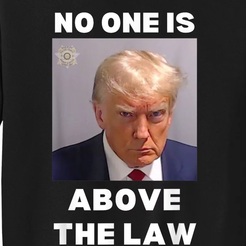 Donald Trump Mug Shot No One Is Above The Law AntiTrump Sweatshirt