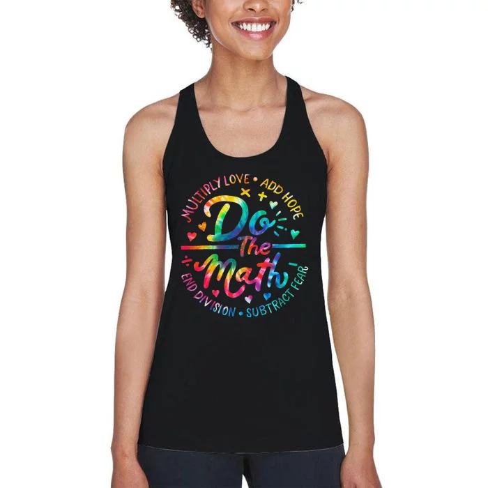 Do The Math x Love Add Hope Slogan teacher Women's Racerback Tank