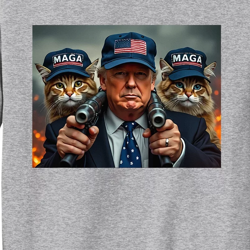 Donald Trump Make Cats Safe Again Red Hat 2024 Debate Tall Sweatshirt