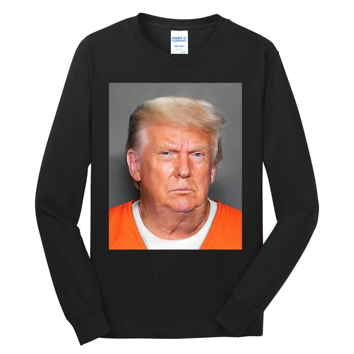 Donald Trump Mug Shot Tall Long Sleeve T-Shirt | TeeShirtPalace